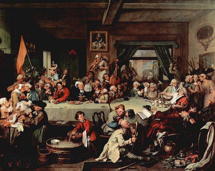 William Hogarth An Election Entertainment featuring Norge oil painting art